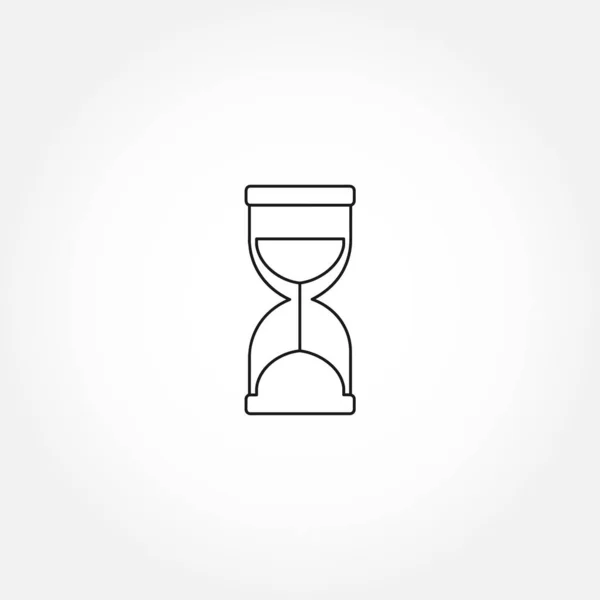 Hourglass Line Icon Sand Glass Isolated Line Icon — Stock Vector