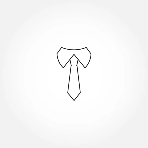 Tie Collar Line Icon Tie Isolated Line Icon — Stock Vector