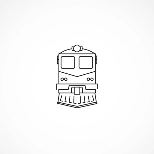 Icône Ligne Train Icône Ligne Isolée Train — Image vectorielle