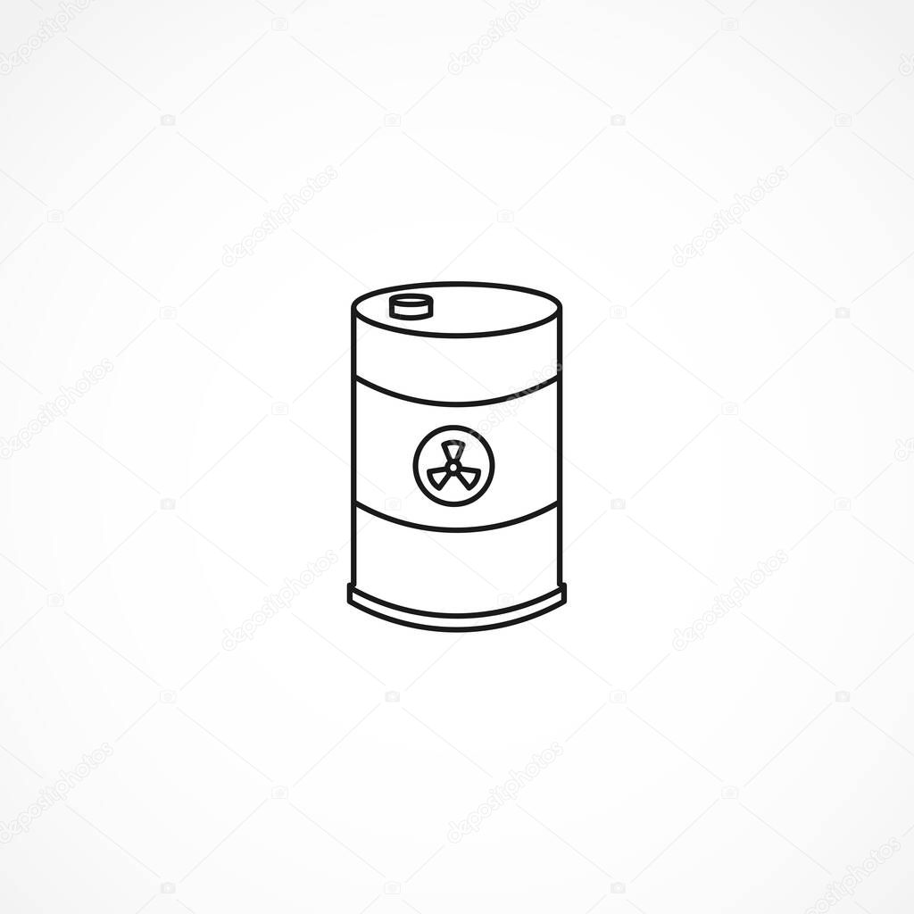 Toxic container line icon. Toxic container isolated line icon