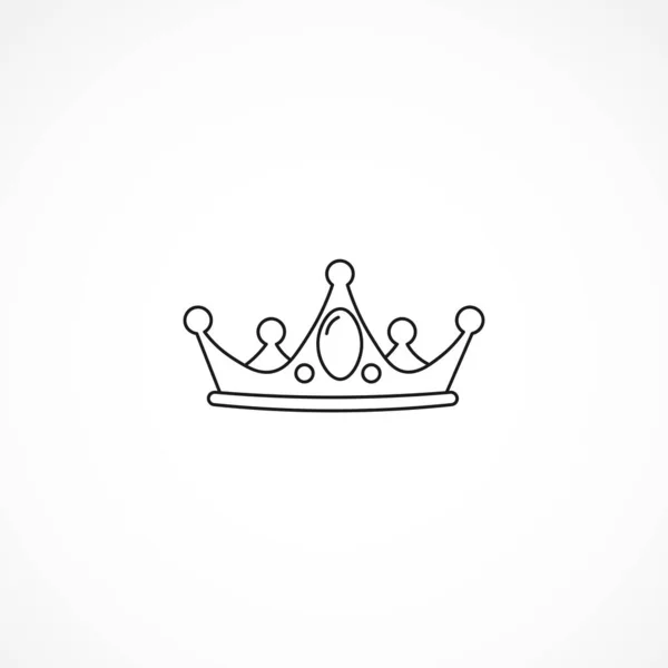 Піктограма Корони Піктограма Лінії Корони Піктограма Корони Ізольованої Лінії — стоковий вектор