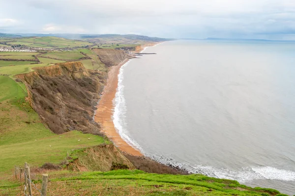 Kilátás Tetején Thorncombe Jelzőfény Dorset Partvonal — Stock Fotó