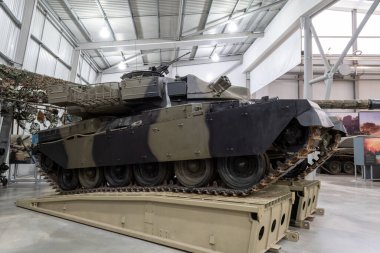 Bovington. Dorset. Birleşik Krallık. 9 Şubat 2020. Tank Müzesi 'nde bir kabile reisi tankı sergileniyor.