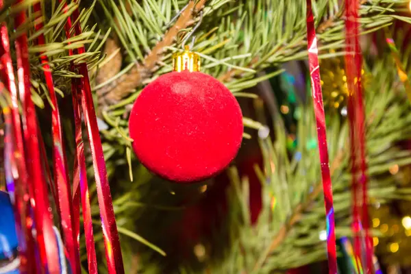 Kerstspeelgoed Ballen Sparren — Stockfoto