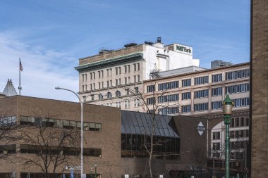 Syracuse, New York - Şubat 05, 2020: Syracuse şehir merkezindeki M & T Bank 'ın Yakın Görüntüsü.