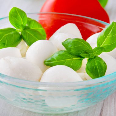 Mozzarella ve domates fesleğen ile