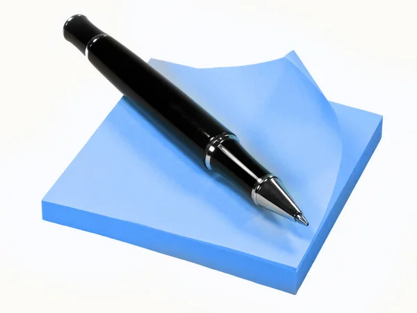 Notiz - Papier und Stift — Stockfoto