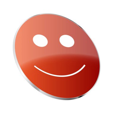 Beyaz arkaplanda 3d Smiley