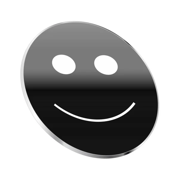 3D Smiley em fundo branco — Fotografia de Stock