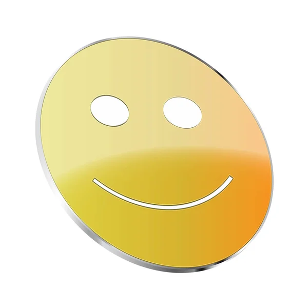 3D-Smiley auf weißem Hintergrund — Stockfoto