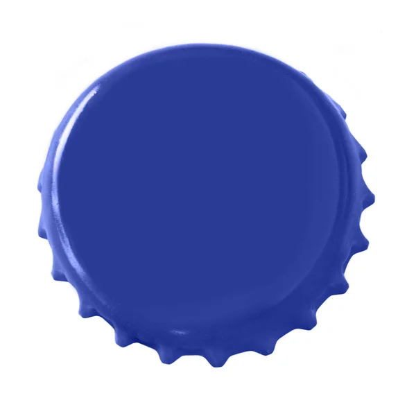 Blue crown cork insulated on white background — Stock Photo, Image