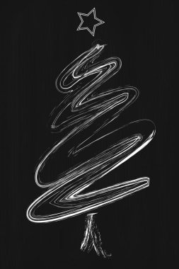 Tebeşirli Noel arkaplan tahtası