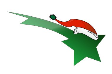 Noel kuyrukluyıldızı beyaz arka planda Noel süsü olarak izole edilmiş