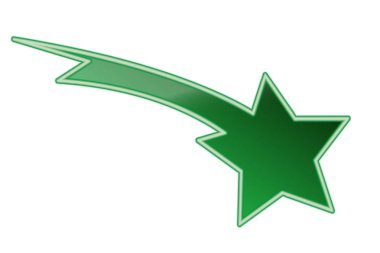 Noel kuyrukluyıldızı beyaz arka planda Noel süsü olarak izole edilmiş