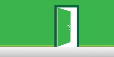 Açık kapılı 3D resim odası