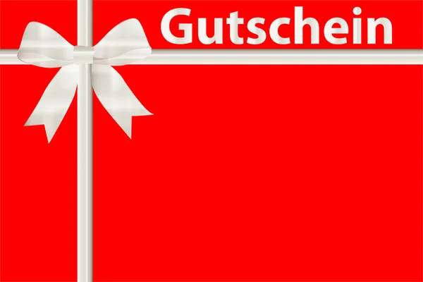 ドイツのクリスマスや誕生日券背景付きリボン — ストック写真