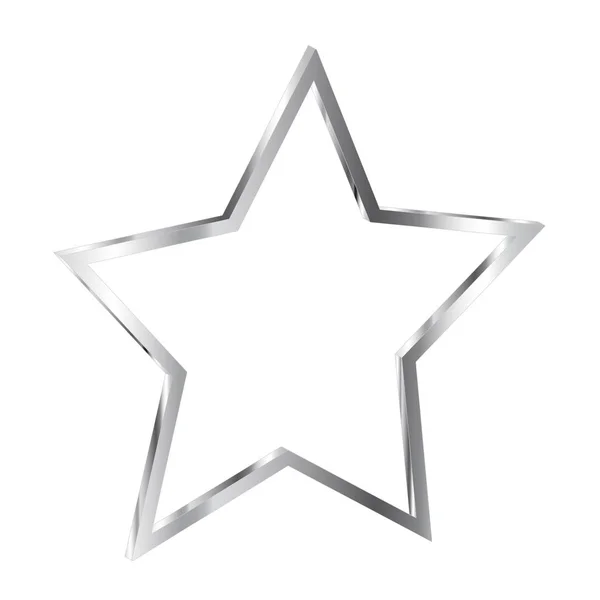 Christmas silver star on white background — Stock Photo, Image