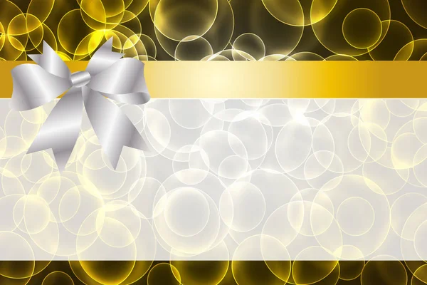 German Christmas or birthday voucher background with ribbon — Stock Photo, Image