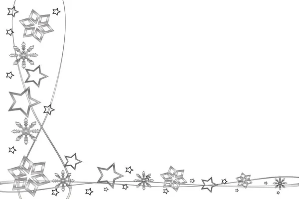 Рождественская рамка со звездами и копировальным пространством — стоковое фото