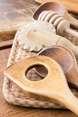 Country kitchen utensils clipart