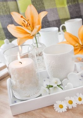 Yazın masa düzenleme ve dekorasyon