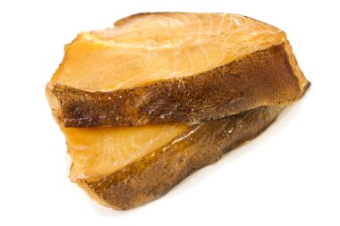 Beyaz arkaplana karşı Halibut