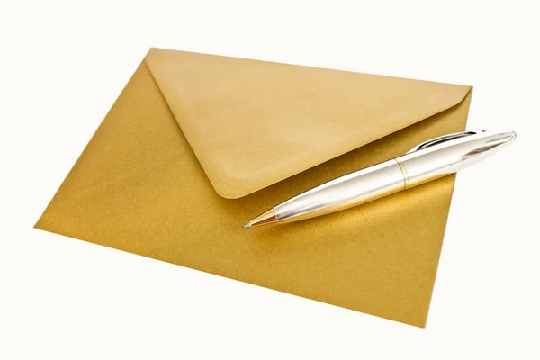 Brief en pen — Stockfoto