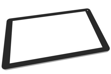3d Resim Tableti Pc beyaz arkaplanda izole edildi