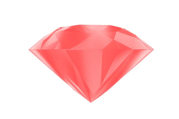 3D-Illustration Diamant Rubin isoliert auf weißem Hintergrund — Stockfoto