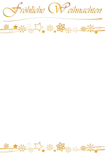 背景コピースパック付きフレームとして黄金の星を持つクリスマス — ストック写真