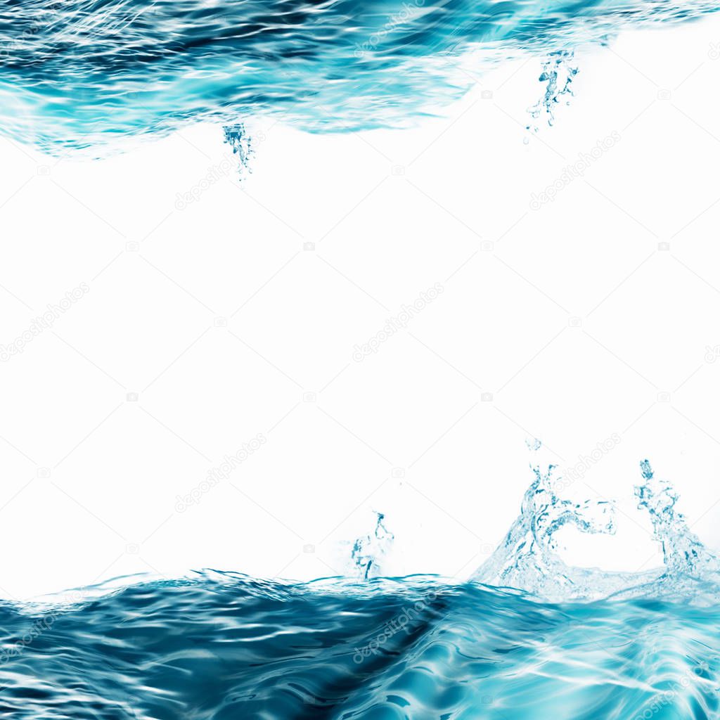 Background water wave isolated with copy space
