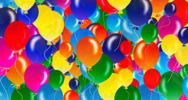 Arkaplan olarak renkli balonlar