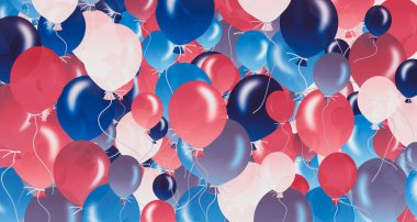 3d Resim Şablonu Renkli balon arkaplanı