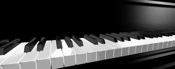 Piano keyboard on white background — Stock Photo, Image