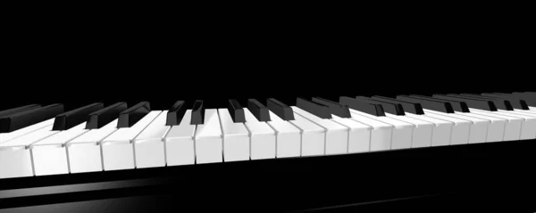 Piano keyboard på vit bakgrund — Stockfoto