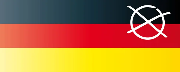 Tyska förbundsdagen val med tysk flagga och val kors i — Stockfoto