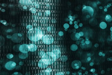 Arkaplan olarak yeşil ikili kod