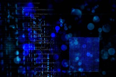 Arkaplan olarak mavi ikili kod