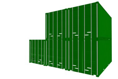 Beyaz arkaplanda 3d taşıyıcı