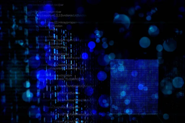Codice binario blu come sfondo — Foto Stock