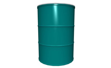 Beyaz arkaplanda 3D metal variller