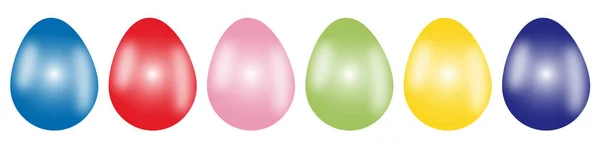 Пасхальное яйцо цвета фольги оптического баннера изолированы на белом — стоковое фото