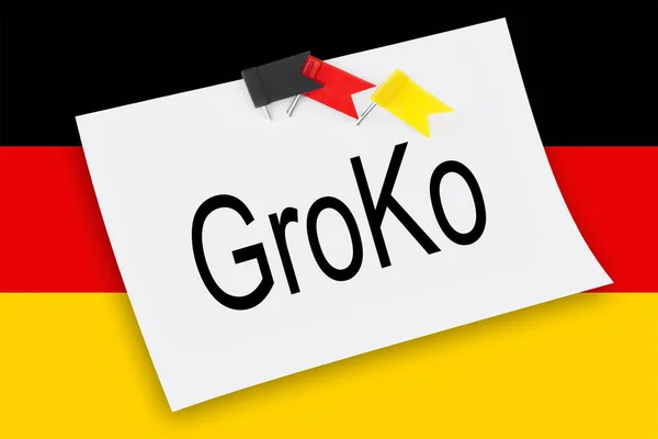 德国Groko Great Koaliation Flag白旗 — 图库照片