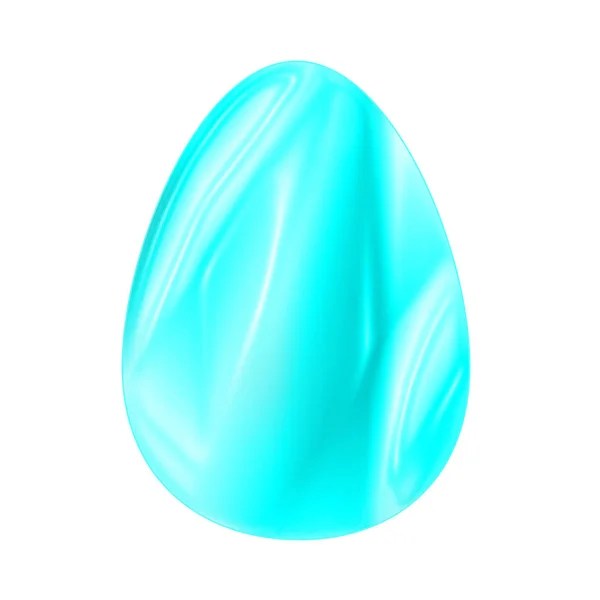 Easter uovo blu lamina ottica isolato su bianco — Foto Stock