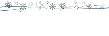 Yıldızlı Noel çerçevesi ve kopyalama alanı