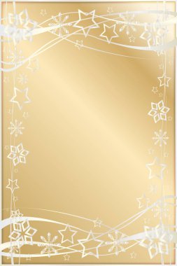 Yıldızlı Noel çerçevesi ve kopyalama alanı