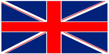 Beyaz arkaplanda Bayrak Uk