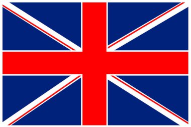 Beyaz arkaplanda Bayrak Uk