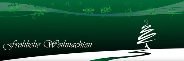 3d Illustration green Banner Merry Xmas