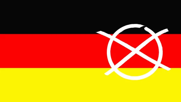 German Bundestag elections with German flag and election cross i — Stock Photo, Image